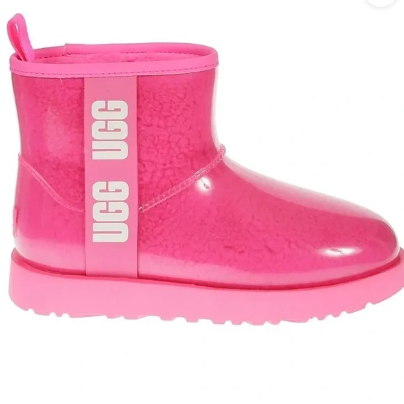UGG Big Girl Size 6 Women’s Size 8 Classic Clear Mini Waterproof Ankle Boots - Picture 11 of 11